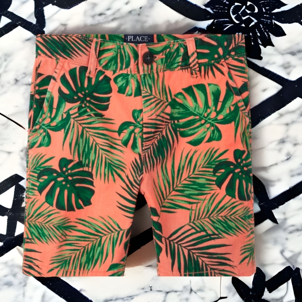 Boy monstera palm Chino shorts